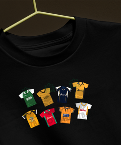 Newport County Retro Kits Black T-Shirt Classic Kits - Image 3