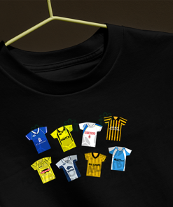 Burton Albion Retro Kits Black T-Shirt Classic Kits - Image 3