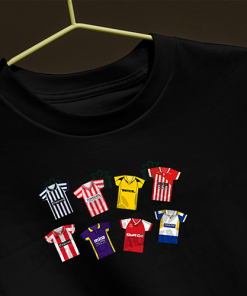 Cheltenham Town Retro Kits Black T-Shirt Classic Kits - Image 3