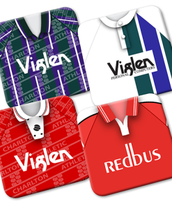Charlton Athletic Retro Kit Coasters 4 Pack