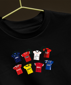 Crawley Town Retro Kits Black T-Shirt Classic Kits - Image 3