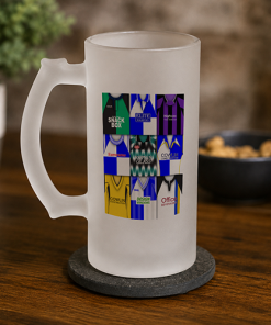 Bristol Rovers Retro Shirt Montage Frosted Beer Glass Classic Kits
