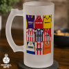 Cheltenham Town Retro Shirt Montage Frosted Beer Glass Classic Kits