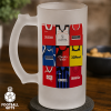 Crawley Town Retro Shirt Montage Frosted Beer Glass Classic Kits