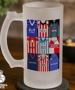 Lincoln City Retro Shirt Montage Frosted Beer Glass Classic Kits