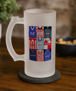 Lincoln City Retro Shirt Montage Frosted Beer Glass Classic Kits