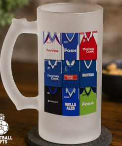 Peterborough Retro Shirt Montage Frosted Beer Glass Classic Kits