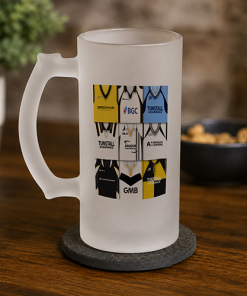 Port Vale Retro Shirt Montage Frosted Beer Glass Classic Kits