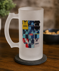 Wycombe Wanderers Retro Shirt Montage Frosted Beer Glass Classic Kits