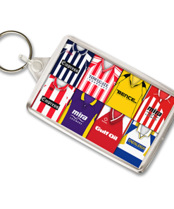 Cheltenham Town Retro Shirt Montage Keyring
