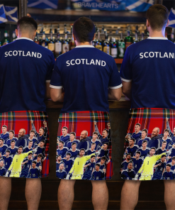 Alternative view of Scotland World Cup 2026 Novelty Kilt Red Tartan Design 6