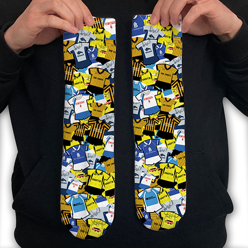 Burton Albion Retro Shirt Classic Kit Mash Socks