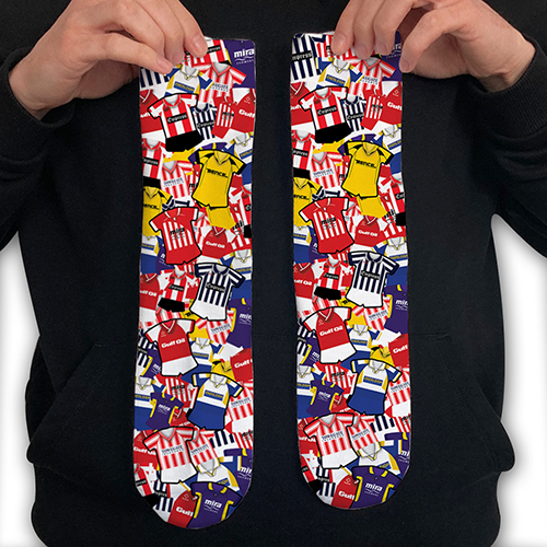 Cheltenham Town Retro Shirt Classic Kit Mash Socks