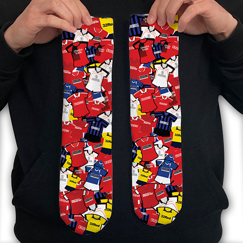 Crawley Town Retro Shirt Classic Kit Mash Socks