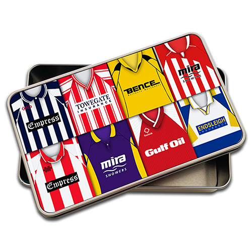 Cheltenham Town Retro Kit Montage Pencil Tin Case