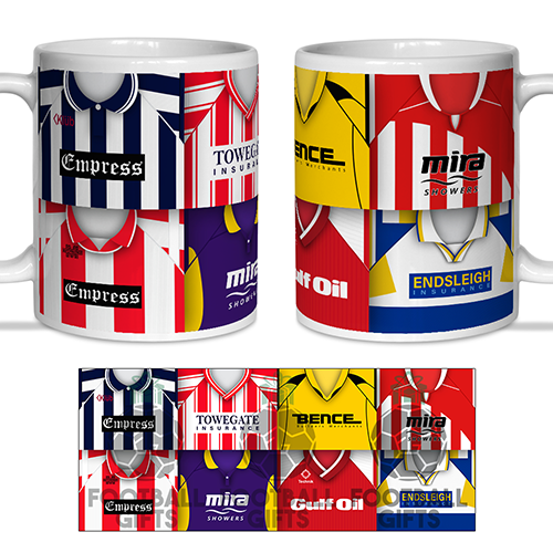 Cheltenham Town Retro Shirt Montage Mug