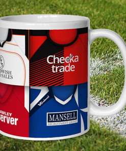 Alternative view of Crawley Town Retro Shirt Montage Mug