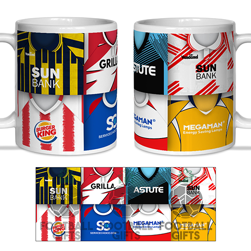 Stevenage Retro Shirt Montage Mug