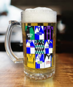 Bristol Rovers Beer Glass Retro Shirt Montage Beer Glass Classic Kits