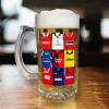 Crawley Town Retro Shirt Montage Beer Glass Classic Kits