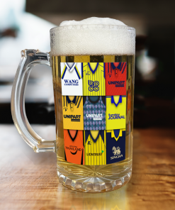 Oxford United Retro Shirt Montage Beer Glass Classic Kits