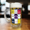 Preston North End Retro Shirt Montage Beer Glass Classic Kits
