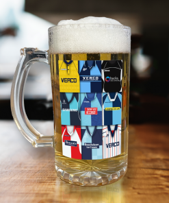 Wycombe Wanderers Retro Shirt Montage Beer Glass Classic Kits
