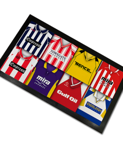 Cheltenham Town Classic Shirts Retro Home & Away Shirts Kit Montage Bar Runner