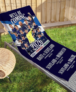 Scotland We'll Be Coming Beach Towel World Cup 2026