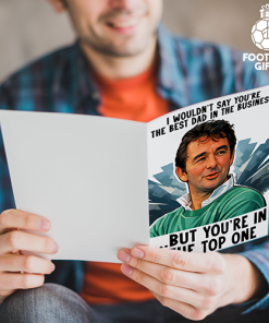 Alternative view of Best Dad In The Business Brian Clough Greeting Card Father's Day Card