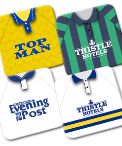 Leeds United Retro Kit Coasters 4 Pack