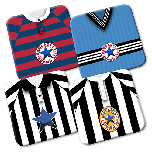Newcastle United Retro Kit Coasters 4 Pack