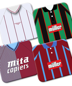 Aston Villa Retro Kit Coasters 4 Pack