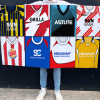 Stevenage Retro Kit Montage Football Flag High Quality Classic Kits