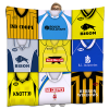 Burton Albion Classic Kits Montage Retro Shirt Fleece Blanket / Throw