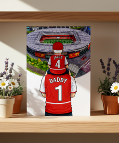 Alternative view of Arsenal Father & Son At The Match Personalised Stadium Framed Print