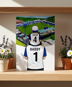 Alternative view of Barrow Father & Son At The Match Personalised Stadium Framed Print