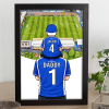 Bristol Rovers Father & Son At The Match Personalised Stadium Framed Print