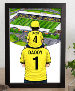 Burton Albion Father & Son At The Match Personalised Stadium Framed Print