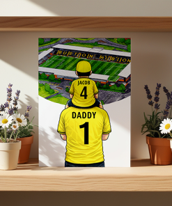 Alternative view of Burton Albion Father & Son At The Match Personalised Stadium Framed Print