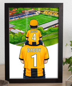 Cambridge United Father & Son At The Match Personalised Stadium Framed Print