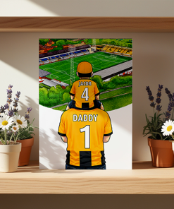 Alternative view of Cambridge United Father & Son At The Match Personalised Stadium Framed Print