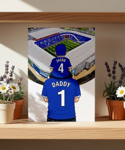 Alternative view of Cardiff City Father & Son At The Match Personalised Stadium Framed Print