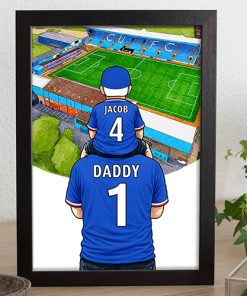 Carlisle United Father & Son At The Match Personalised Stadium Framed Print