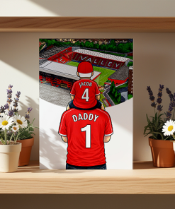 Alternative view of Charlton Athletic Father & Son At The Match Personalised Stadium Framed Print