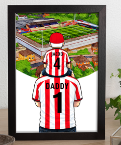 Cheltenham Town Father & Son At The Match Personalised Stadium Framed Print