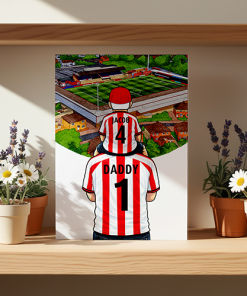 Alternative view of Cheltenham Town Father & Son At The Match Personalised Stadium Framed Print