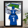 Chesterfield Father & Son At The Match Personalised Stadium Framed Print