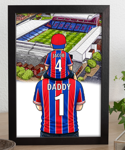 Crystal Palace Father & Son At The Match Personalised Stadium Framed Print