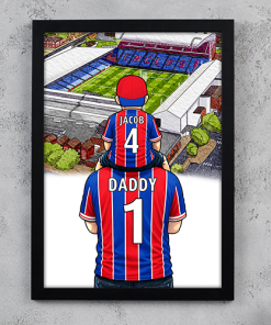 Alternative view of Crystal Palace Father & Son At The Match Personalised Stadium Framed Print